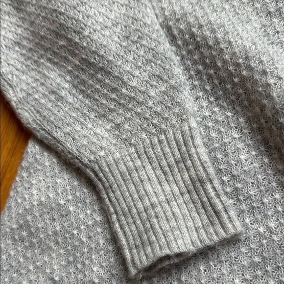 Quince Gray Crew Neck Sweater with Textured Knit - Picture 5 of 5